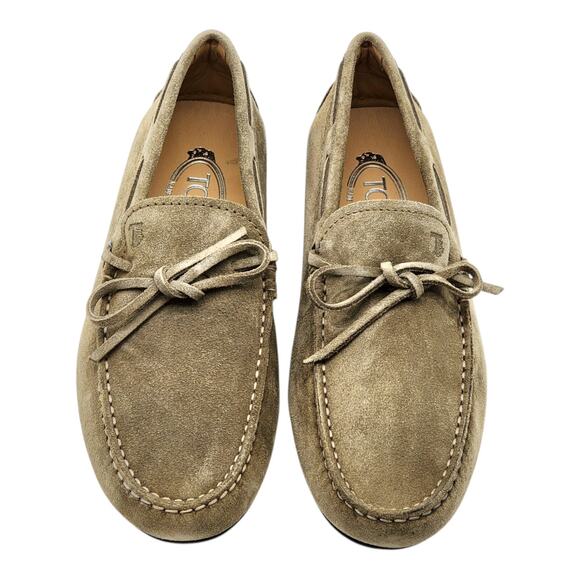 Tod's City Gommino Driving Men's Suede Loafers Light Brown UK 6 US 7.5 - $695 - Picture 4 of 7